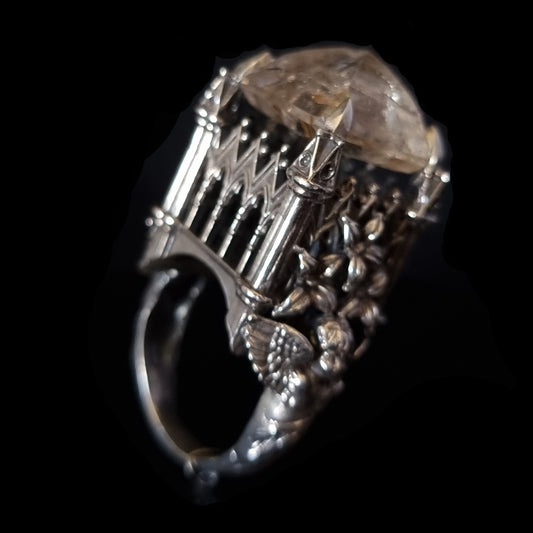 Cherrub Flower Cathedral Ring